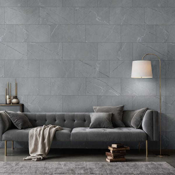 Aylana Gris 12 in. x 24 in. Matte Gray Porcelain Floor and Wall Tile (16 sq. ft./Case)