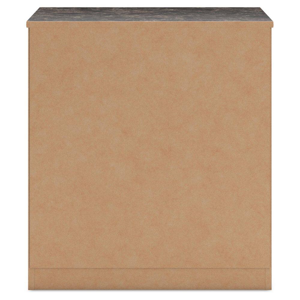 Dark Brown Traditional 2-Drawer Nightstand with USB Port