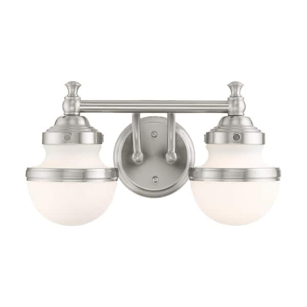 Oldwick 2 Light Brushed Nickel Bath Vanity