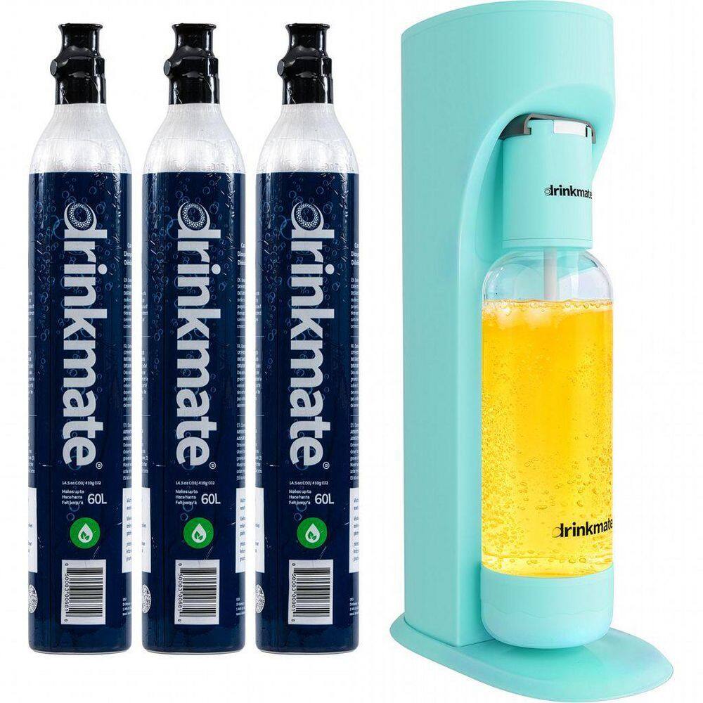 Arctic Blue Sparkling Water and Soda Maker Machine Bundle with 3 Each of the 60L CO2 Cylinders and 1-1L Bottle price history on PriceWatchPro