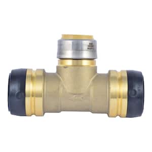 1-1/4 in. x 1-1/4 in. x 1 in. Push-to-Connect Brass Reducing Tee Fitting