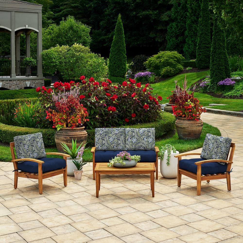 Sapphire Morrison Floral Deep Seat Cushion Set with Polyester Fill