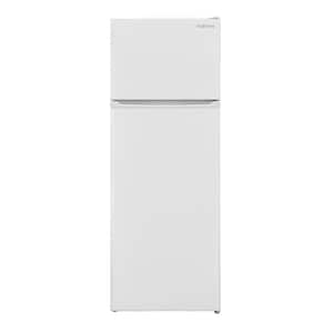 7.4 cu. ft. Built In and Standard Top Freezer Apartment Size Refrigerator in White