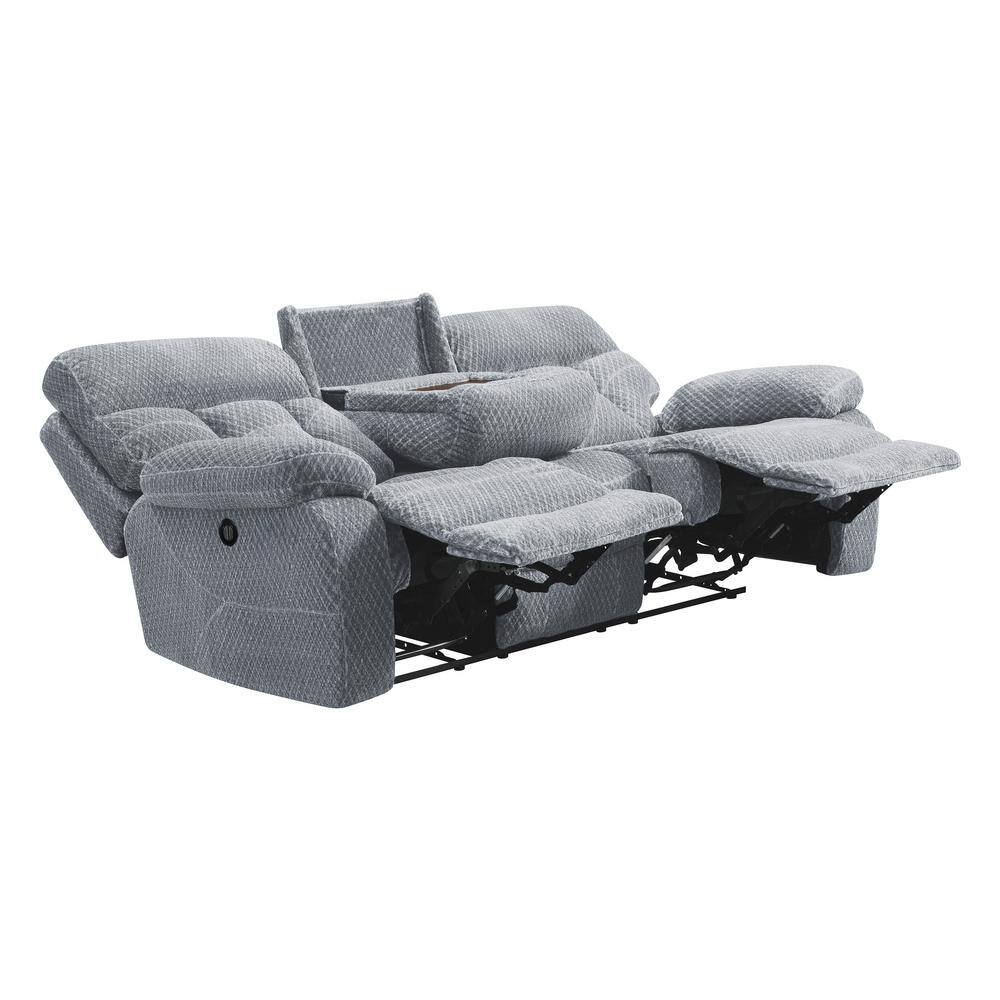 Bravo 3-Piece Stone Gray Polyester Reclining Living Room Set