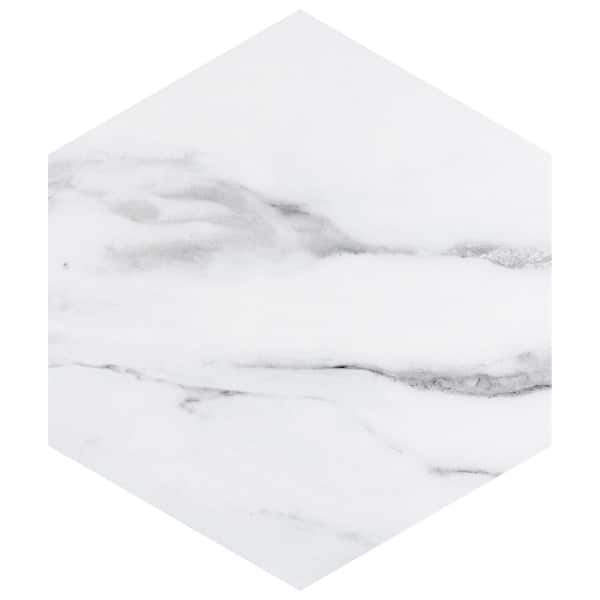 Merola Tile Marbilia Hex Venato with Biotech 11 in. x 13 in. Porcelain Floor and Wall Tile (10.64 sq. ft./Case)