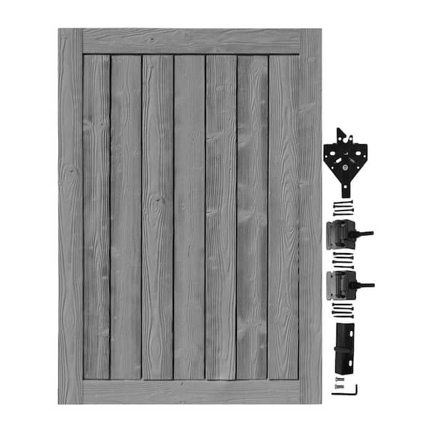 SimTek 4 ft. x 6 ft., Ashland Nantucket Gray Composite Privacy Fence Gate