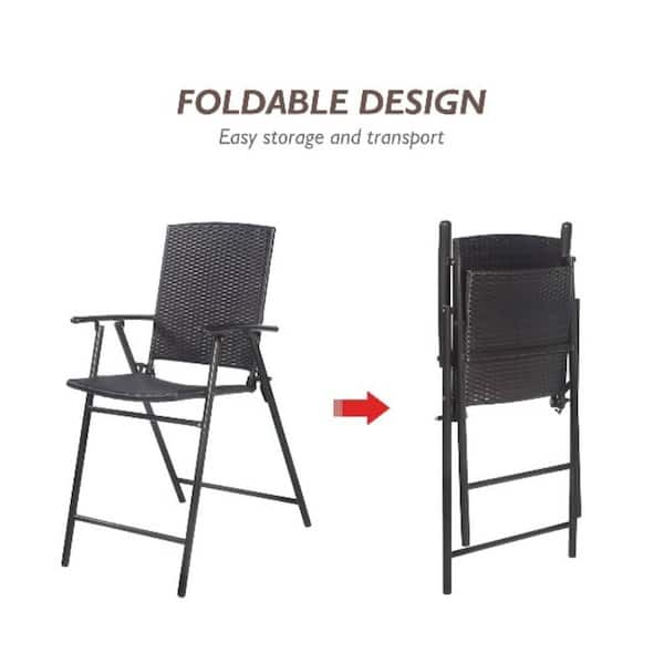 Folding wicker online chair