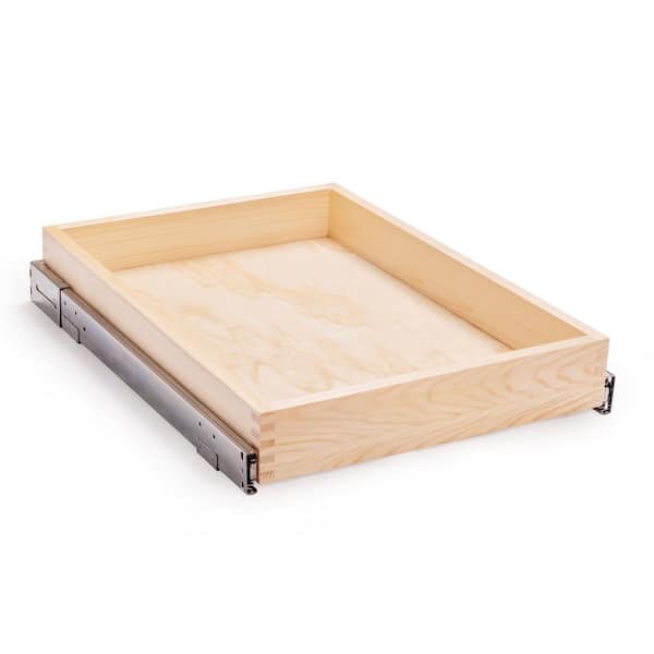 20 in. Natural Wood Undermount Soft-Close Heavy Duty Drawer Slides Organizer for Kitchen Cabinet 1 Piece