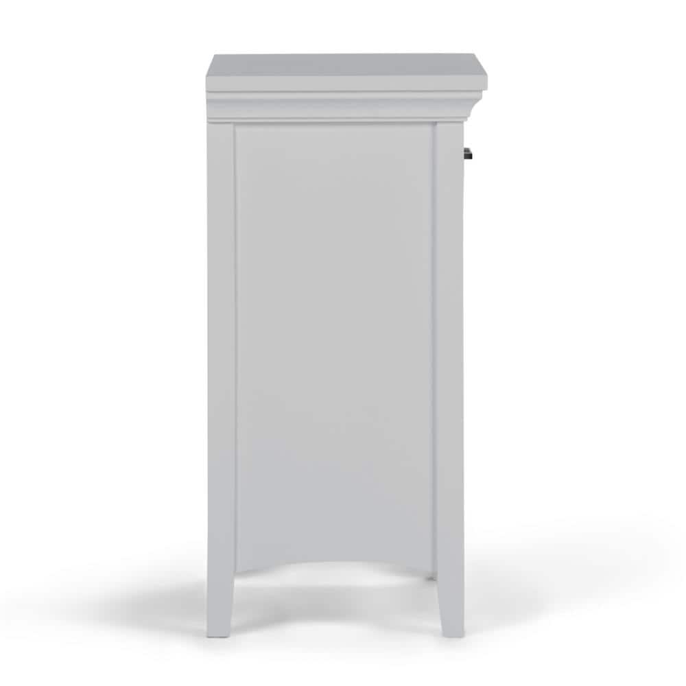 Pure White Tilt-Out Wooden Laundry Hamper Cabinet