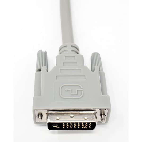 Micro Connectors M05-154 White Male to Male DVI-D Digital Dual Link Cable - 10ft