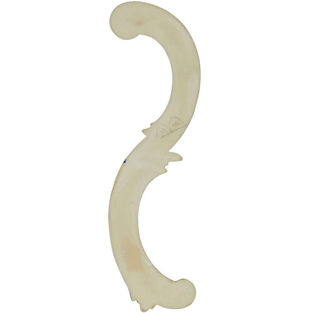 Primed White Urethane Scroll Applique Onlay, 12.25"