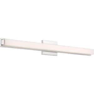 36 in. 1-Light Polished Nickel LED Vanity Light Bar