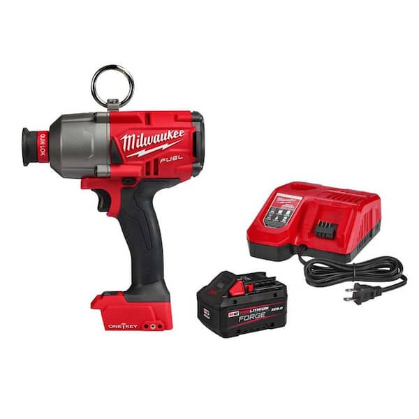 M18 FUEL ONE-KEY 18V Lith-Ion Brushless Cordless 7/16 in. High Torque Impact Wrench w/ FORGE 8. 0Ah Battery & Charger