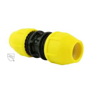 1-1/4 in. Underground Yellow Poly Gas Pipe Coupler SDR10