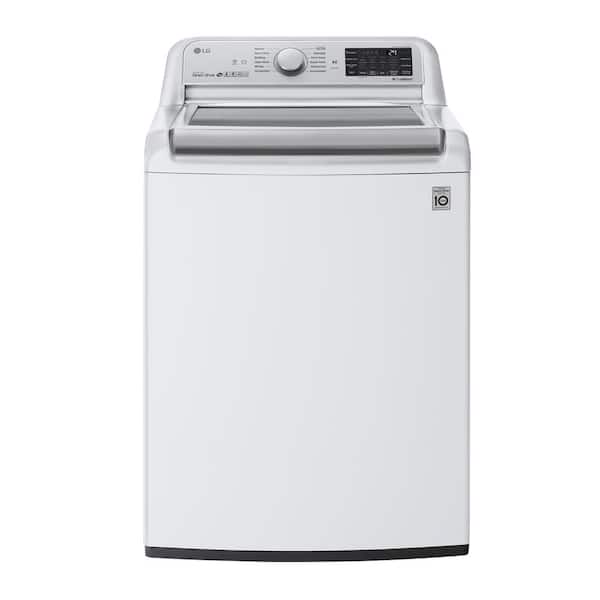 LG 5.5 Cu. Ft. SMART Top Load Washer in White with TurboWash3D Technology