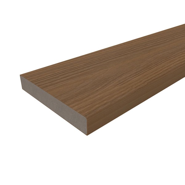 Cortes Plus 0.88 in. x 5.43 in. x 16 ft. Rustic and Wood Grain Peruvian Teak Composite Decking Board
