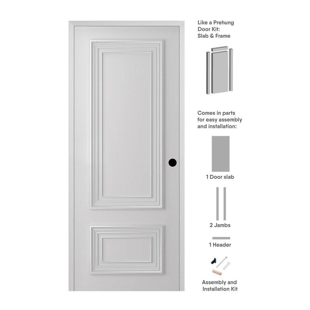 Palazzo 2 N DIY-Friendly 28 in. x 80 in. Left-hand Primed Solid Composite Core Wood Single Prehung Interior Door price history on PriceWatchPro