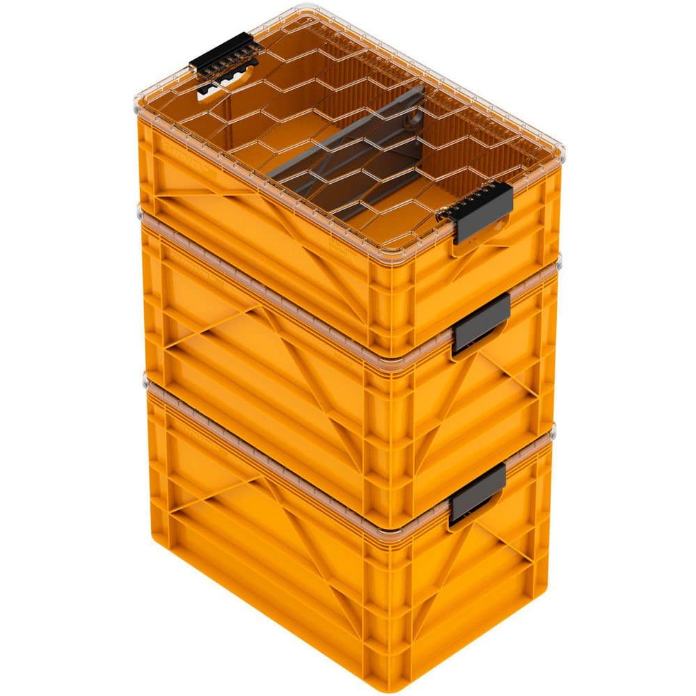 Crate Starter Pack 2 Full-Size and 1 Half-Size Heavy Duty Stackable Storage Bins with Lids and Dividers Sol price history on PriceWatchPro