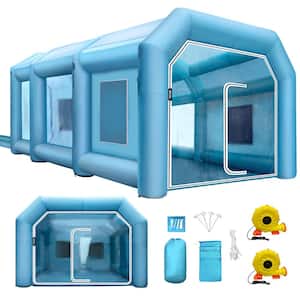 Inflatable Paint Booth, 19.69x13.12x8.53 ft. Spray Paint Booth, Powerful 750W+350W Blowers Inflatable Spray Booth