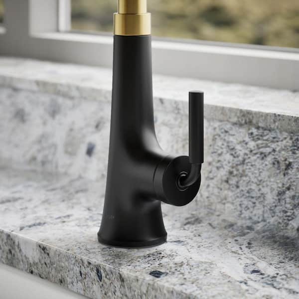 KOHLER Tone Single Handle Pull Down Sprayer Kitchen Faucet in