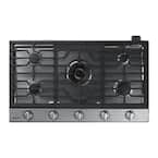 36 in. Gas Cooktop in Stainless with 5 Burners including Dual Brass Power Burner with Wi-Fi