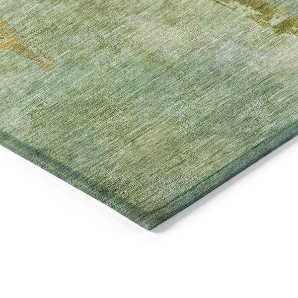Chantille Machine Washable Indoor/Outdoor Abstract ACN2222 Aloe 5 ft. x 7 ft. 6 in. Area Rug