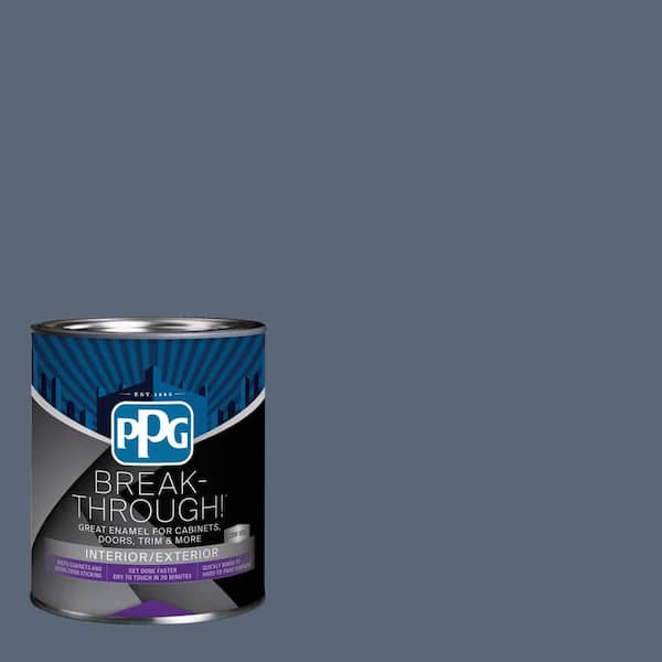 Break-Through! 1 qt. PPG1042-6 Blue Zephyr Satin Door, Trim & Cabinet Paint