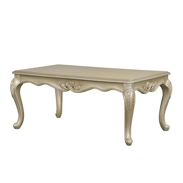 Libertee 48 in. Champagne Rectangle Wood Coffee Table with No additional features