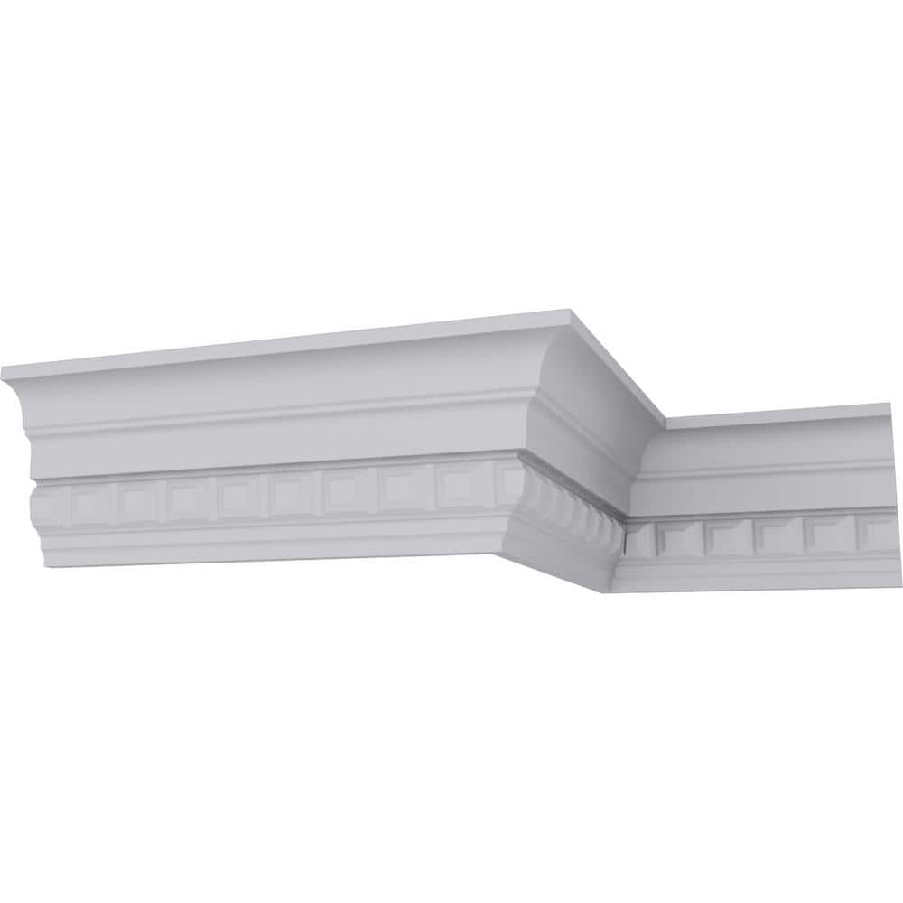 White Polyurethane Sequential Crown Moulding 94.5" Length
