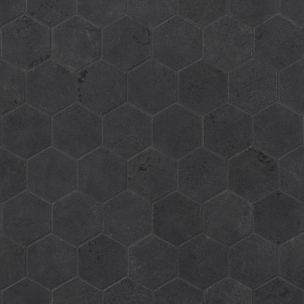 Ivy Hill Tile Mantis Black Gold 11.02 in. x 11.41 in. Matte Porcelain Floor and Wall Mosaic Tile (0.87 sq. ft./Each)