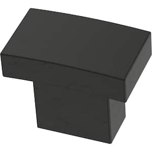 Bold Arch 1-1/4 in. (32 mm) Matte Black Square Cabinet Knob