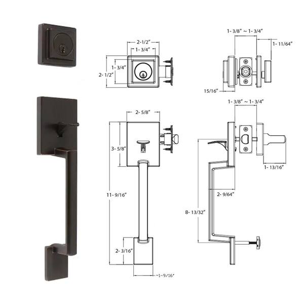 Avino Tuscany Bronze Single Cylinder Entry Door Handleset