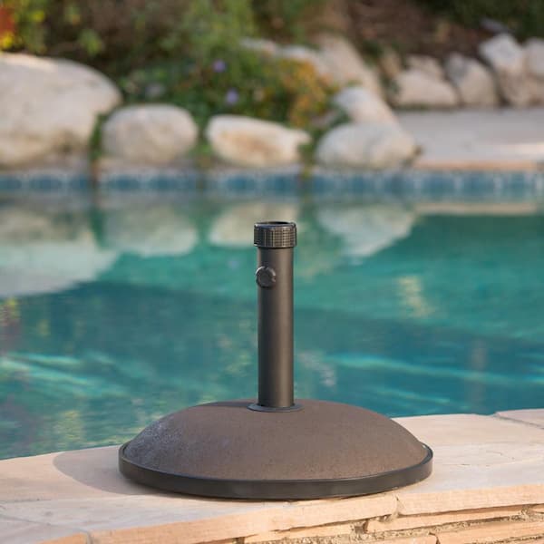 brown patio umbrella base VredHom 40lbs Outdoor Umbrella Stand with Wheels, Heavy Duty Square Concrete Stand Market Umbrella, : Patio, Lawn & Garden fostering moments of connection and warmth. Abba Patio Round Base for