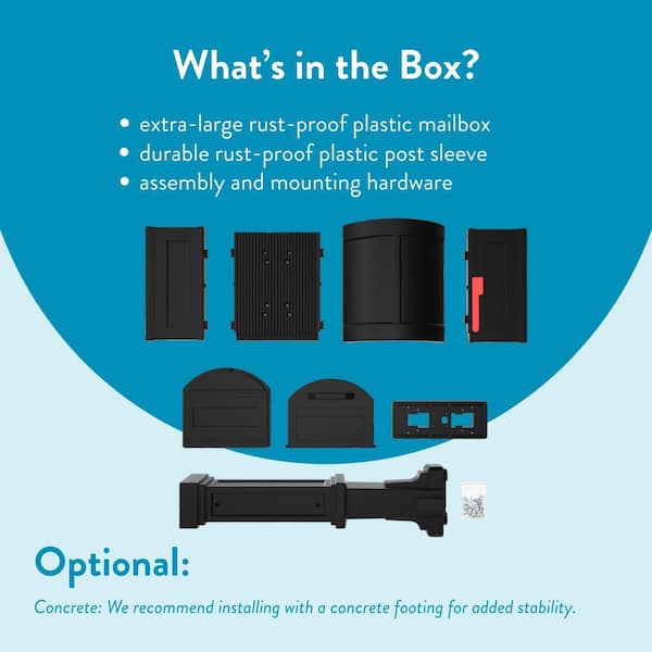Architectural Mailboxes Grand Haven Black, Extra Large  display picture 1
