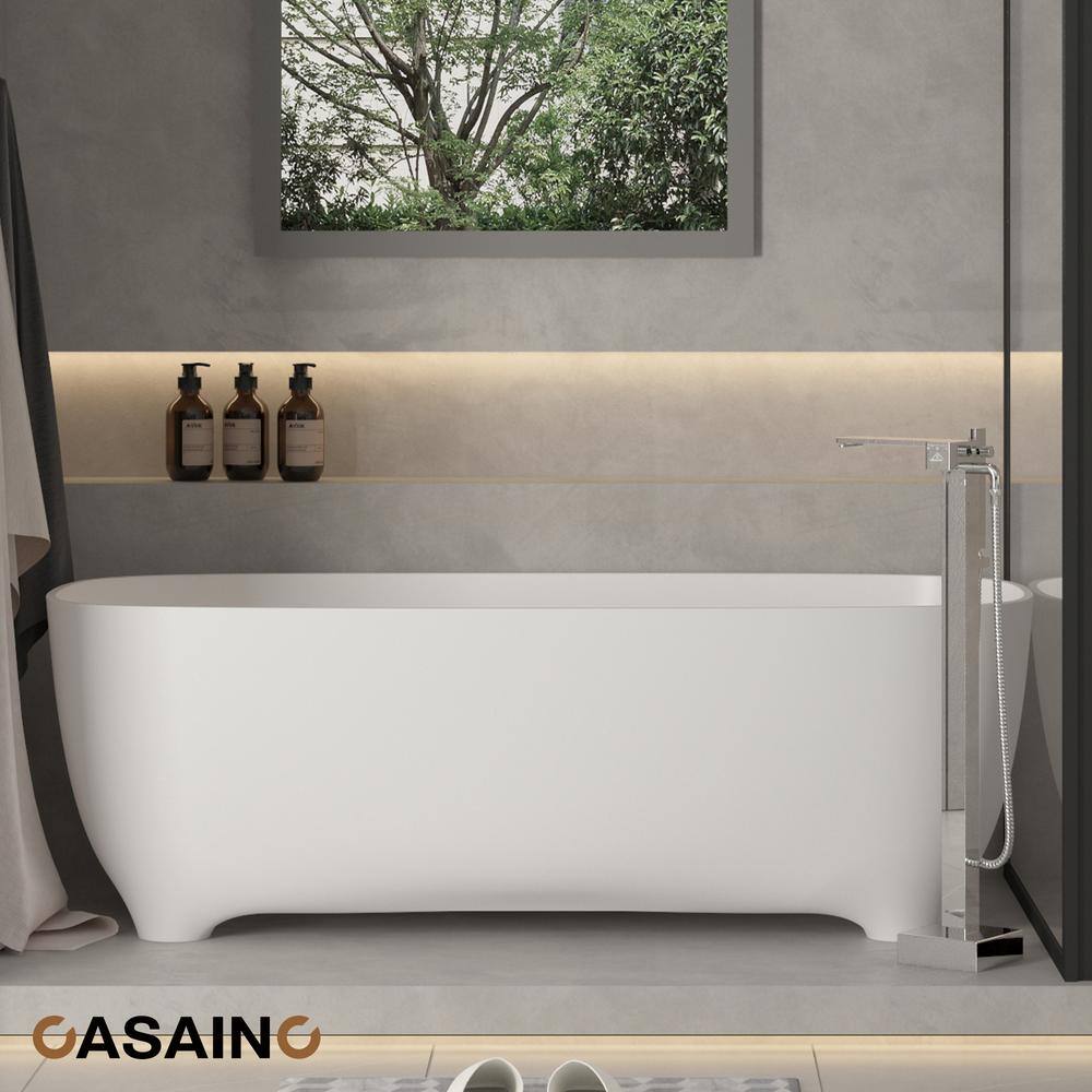 Chrome Plated Freestanding Bathtub Faucet with Hand Shower