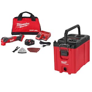 M18 FUEL 18V Lithium-Ion Cordless Brushless Oscillating Multi-Tool Kit and PACKOUT Tool Box