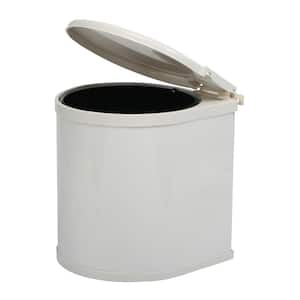 16.5 in. H x 11 in. D x 11 in. W White In-Cabinet Pivot Out Trash Can