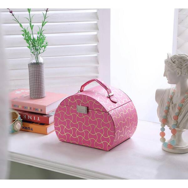 pink travel jewelry case