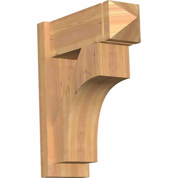 Ekena Millwork 8 in. x 24 in. x 20 in. Western Red Cedar Westlake Arts and Crafts Smooth Outlooker