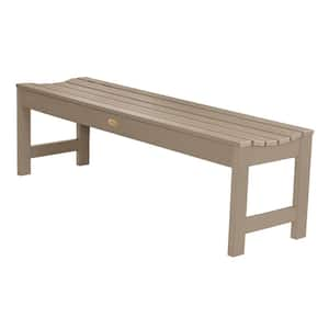 5 ft. 2-Person Woodland Brown Recylced Plastic Outdoor Bench