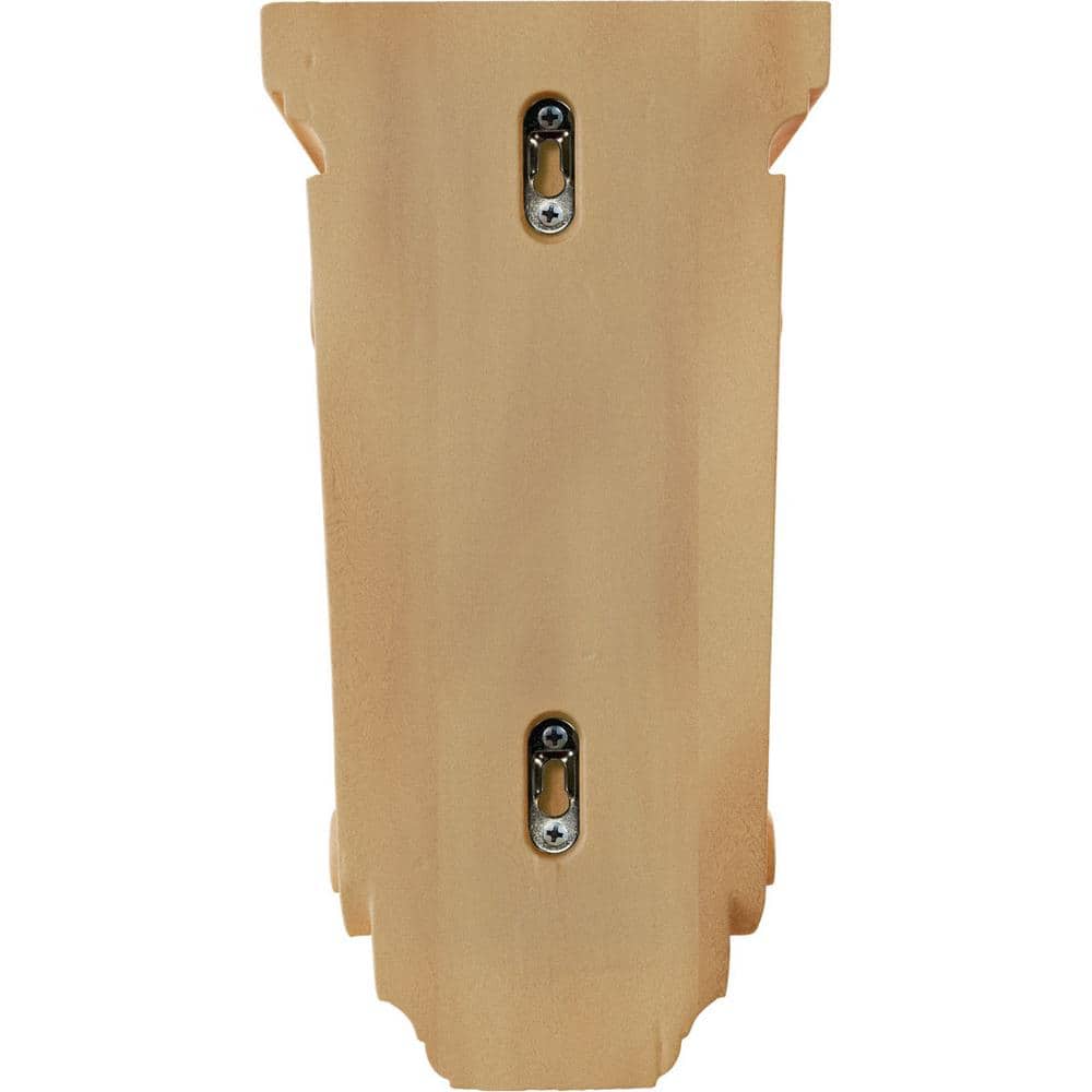 12" Red Oak Hand-Carved Decorative Wood Corbel
