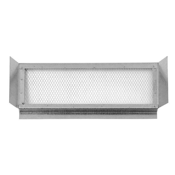 Gibraltar Building Products 15.5 in. x 2 in. Rectangular Silver Built-in Screen Galvanized Steel Soffit Vent