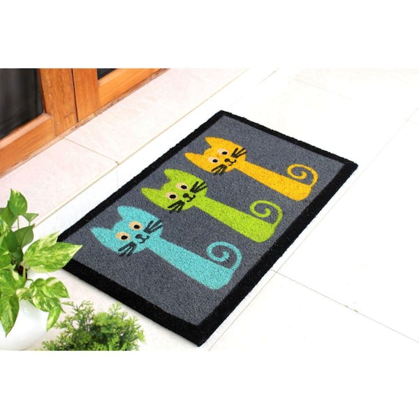 A1 Home Collections A1HC Cat Tail Welcome Copper 18 in x 30 in Welcome Door  Mats for Outdoor Entrance Non-Slip Backing Rubber Mat A1HOME200043NW - The  Home Depot