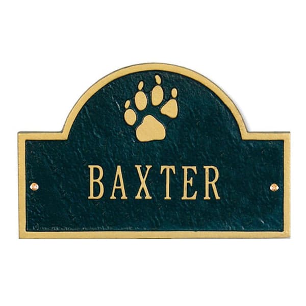 Pet Paw Mini Arch Black/Gold One Line Wall Marker
