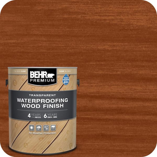 BEHR PREMIUM 1 gal. #T-172 Natural Sequoia Transparent Waterproofing Exterior Wood Finish