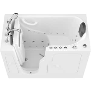 Safe Premier 53 in. L x 28 in. W Left Drain Walk-in Air and Whirlpool Bathtub in White
