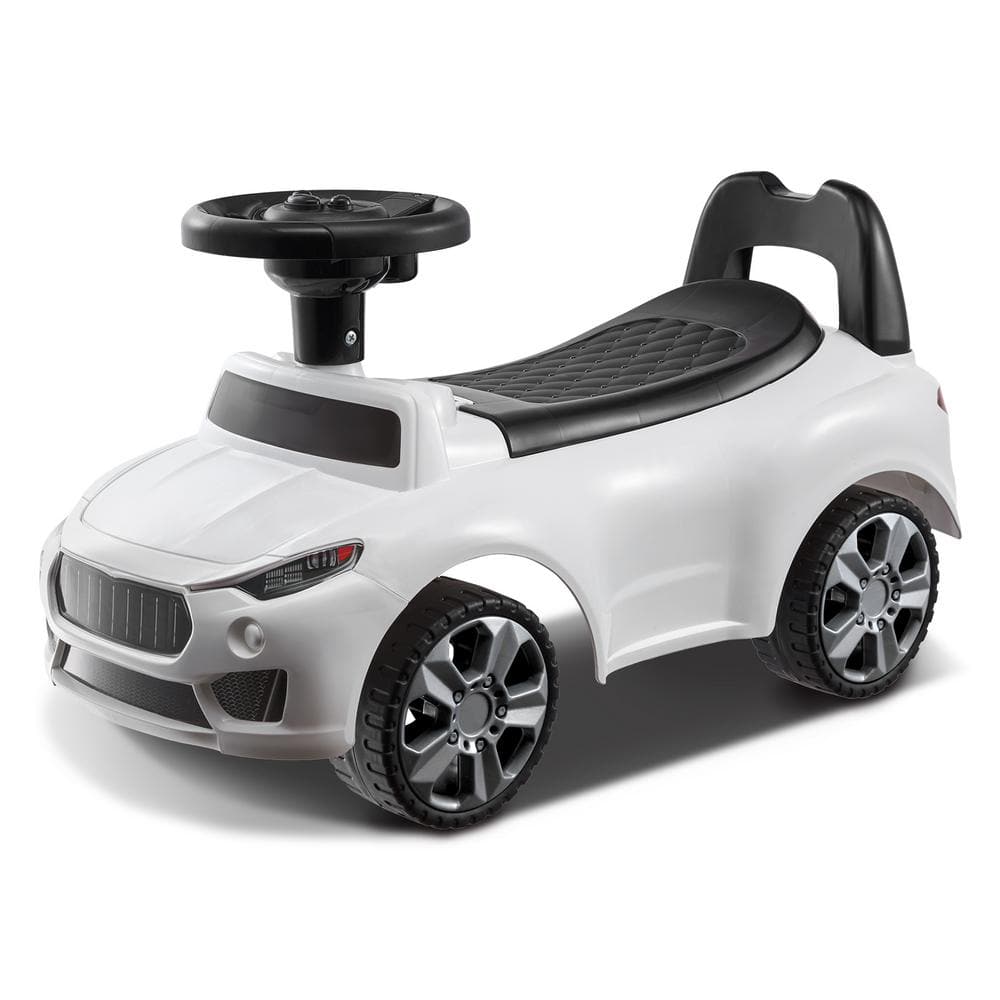 VEVOR Ride On Push Car for Toddlers, Ages 1-3, Sit to Stand Toddler Ride On Toy, Classic Kids Ride On Car with Music, White