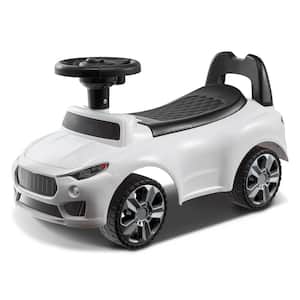 Ride On Push Car for Toddlers, Ages 1-3, Sit to Stand Toddler Ride On Toy, Classic Kids Ride On Car with Music, White