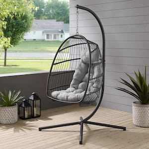 Grey rattan best sale swing seat