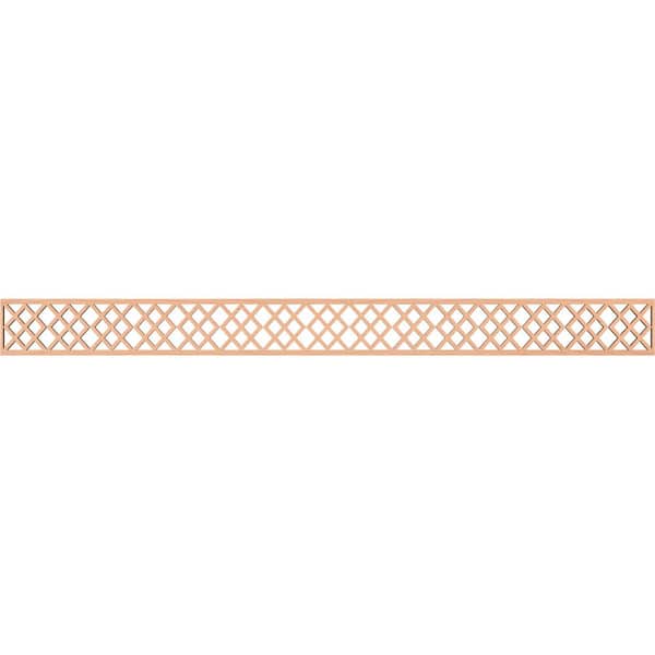 Ekena Millwork Hadley Fretwork 0.25 in. D x 46.375 in. W x 4 in. L Alder Wood Panel Moulding